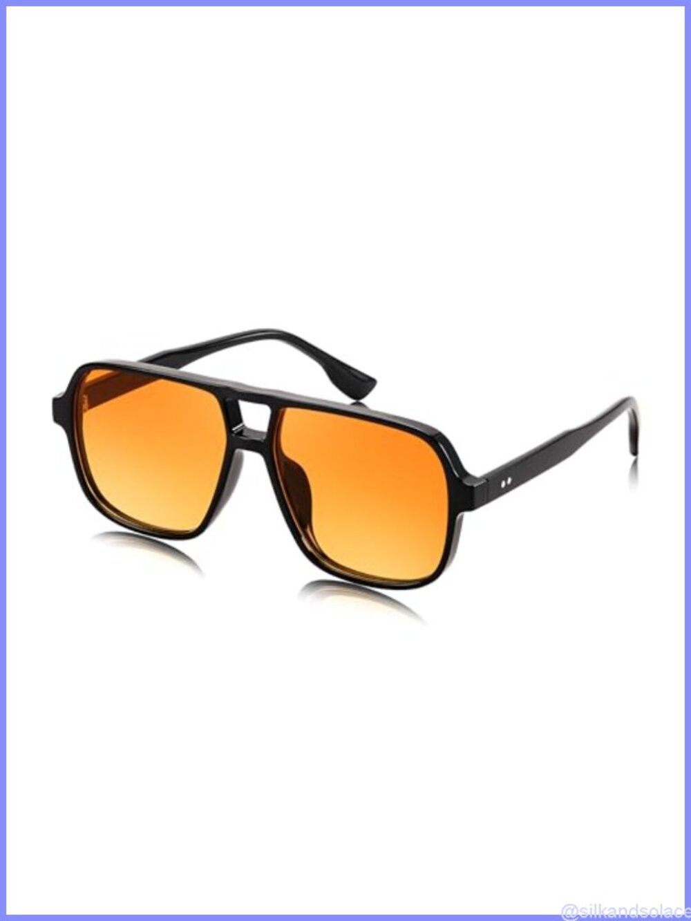 Retro Square Aviator Sunglasses 70s Vintage Plastic Frame UV400